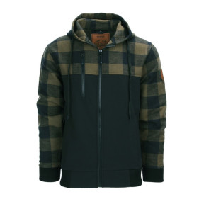 Lumbershell jas Zwart/Olijf - Van Os