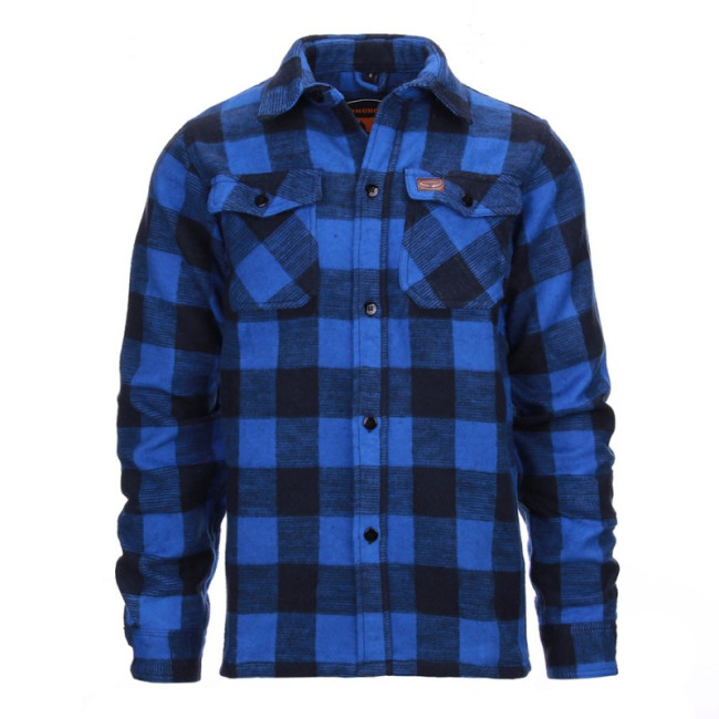 Holzfäller-Flanellhemd Schwarz/Blau - Van os