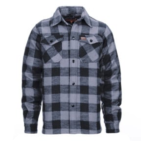 Chemise Flanelle Bûcheron Noir/Gris - Van Os
