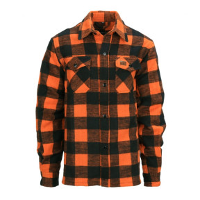 Chemise Flanelle Bûcheron Noir/Orange - Van Os
