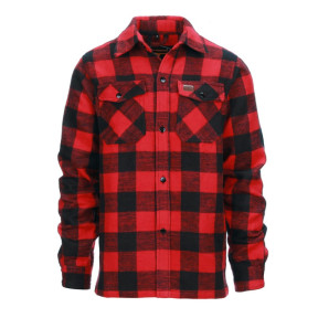 Chemise Flanelle Bûcheron Noir/Rouge - Van Os