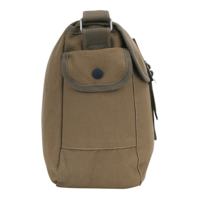 Canvas schoudertas US stijl olijf - Fostex Garments