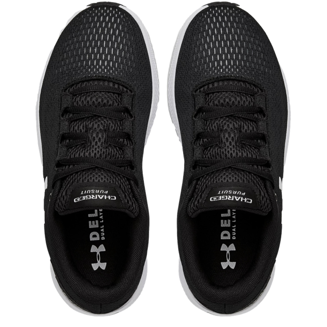 Chaussures de course UA femme Charged Pursuit 2 noir et blanc - Under Armour