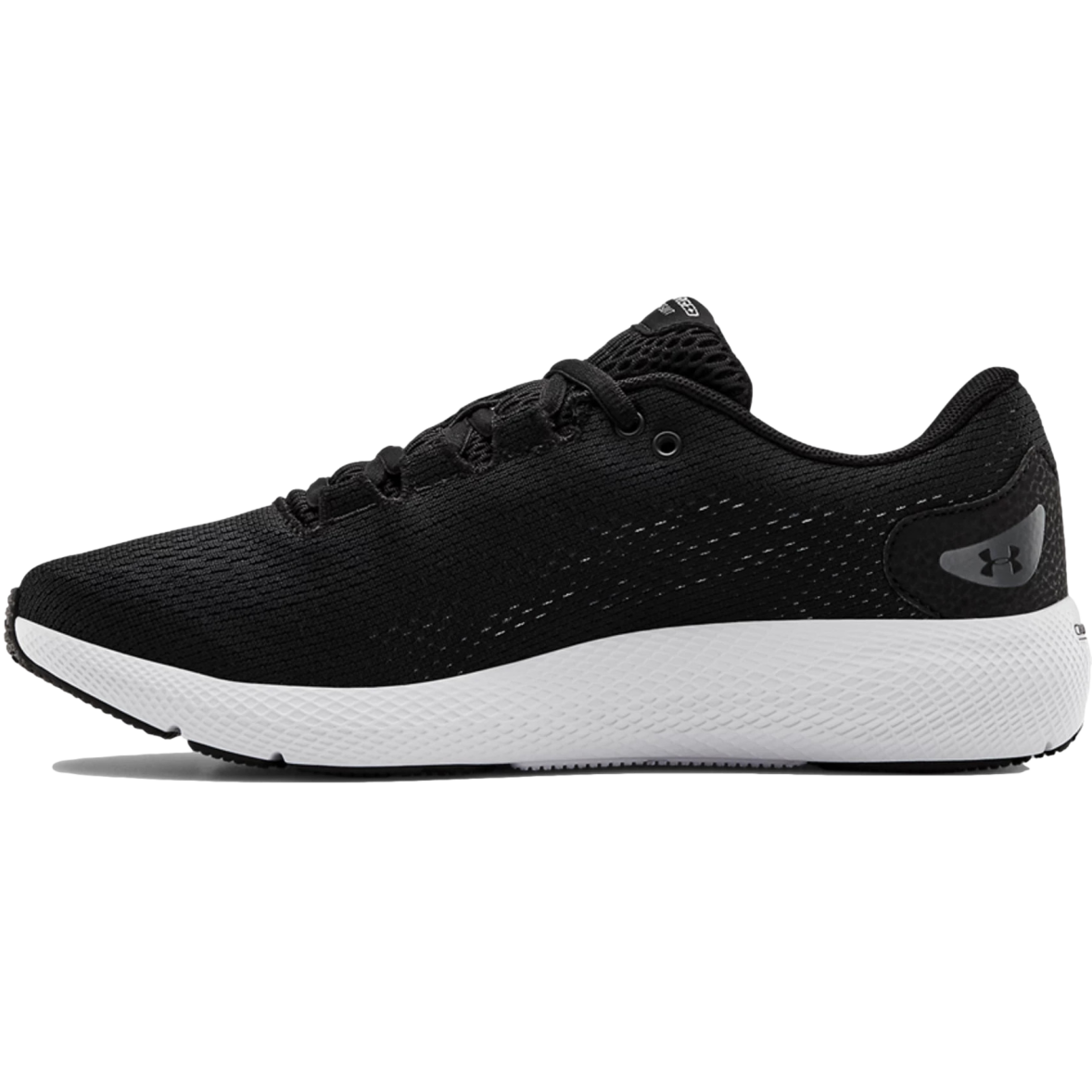 Women's Charged Pursuit Shoes in Black and White Under Armour