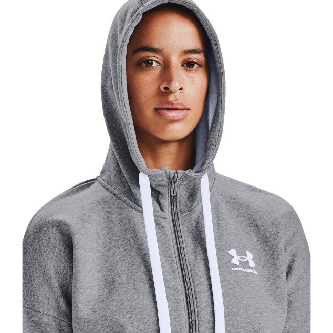 Under Armour Rival Fleece Full Zip Kapuzenjacke Grau