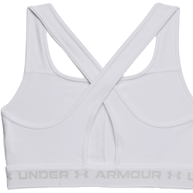 UA Crossback Mid Sport-BH weiß - UNDER ARMOUR
