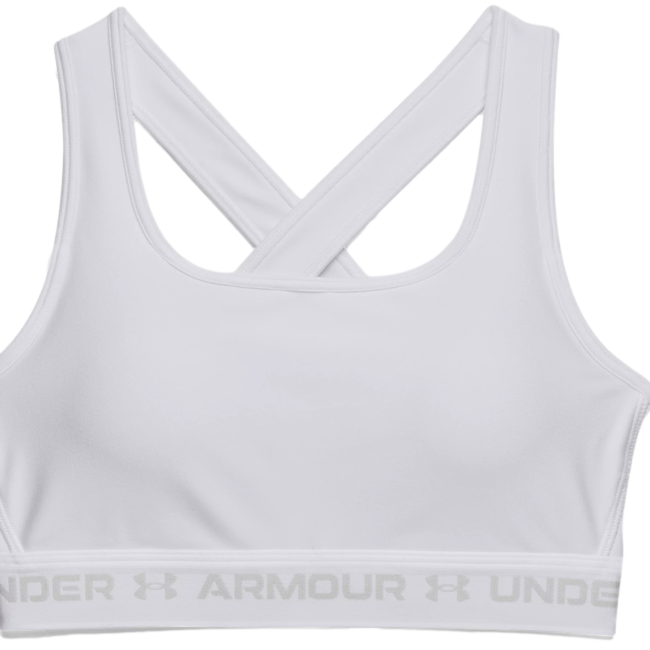 Biustonosz UA Crossback mid biały - UNDER ARMOUR