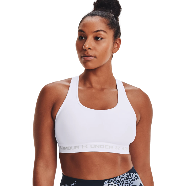 Brassière UA Crossback mid blanc - UNDER ARMOUR