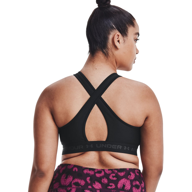 Brassière UA Crossback mid noir - UNDER ARMOUR
