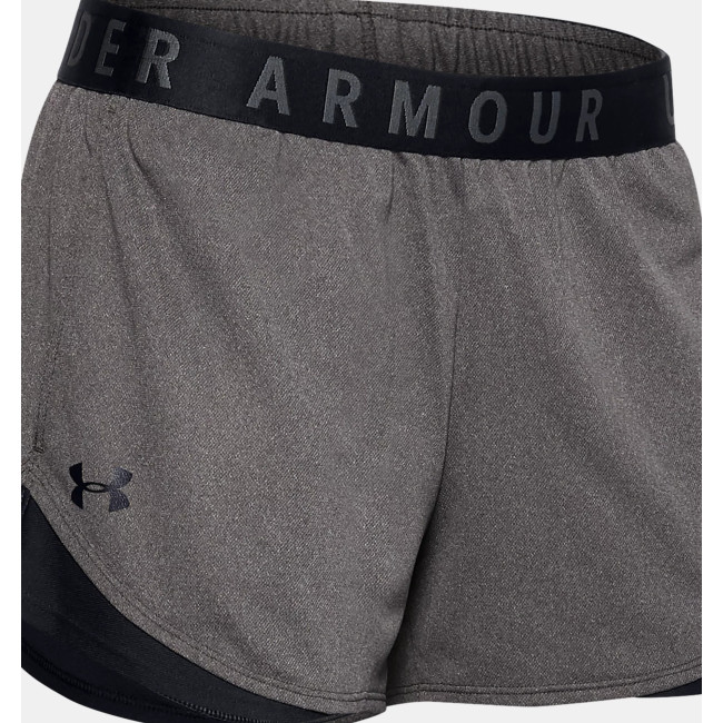 Short UA Play Up 3.0 Damen Carbon-Grau und Schwarz - Under Armour