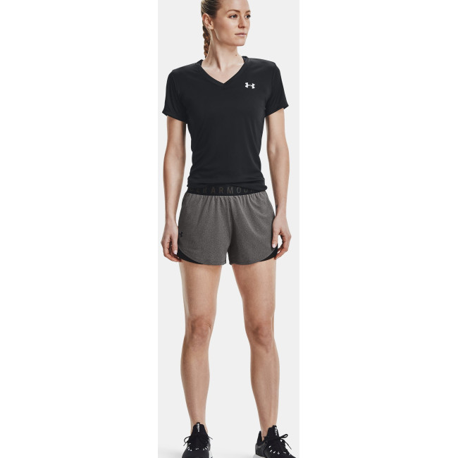 Short UA Play Up 3.0 femme gris carbone et noir - Under Armour