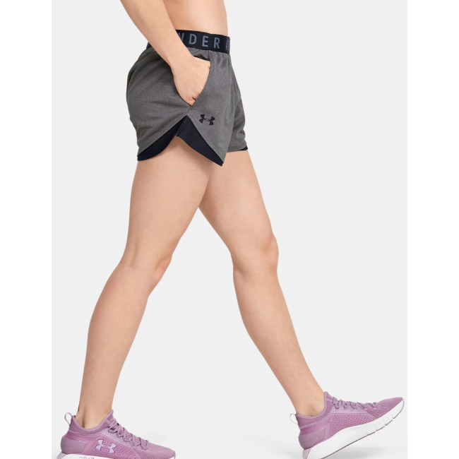 Short UA Play Up 3.0 dames koolstofgrijs en zwart - Under Armour