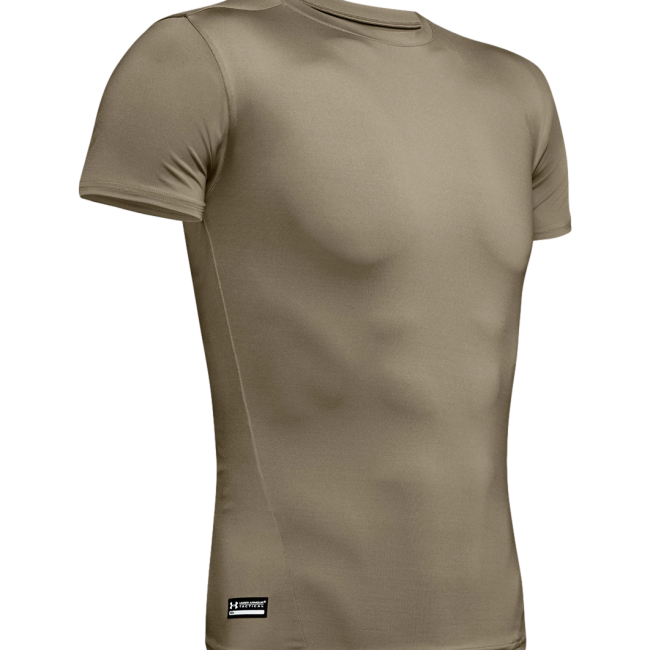 T-Shirt UA TAC HG COMP T HERREN TAN - Under Armour