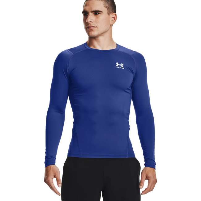 T-shirt manches longues compression bleu - Under Armour