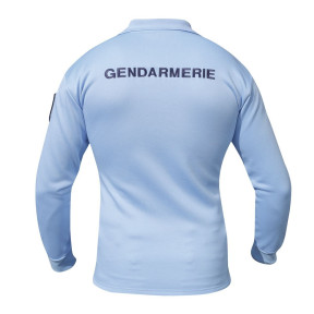 Polo bleu Gendarmerie manches Longues Homme