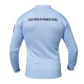 Polo bleu Gendarmerie manches Longues Homme