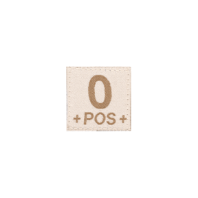 0 Pos Blutgruppen Patch Desert - Clawgear