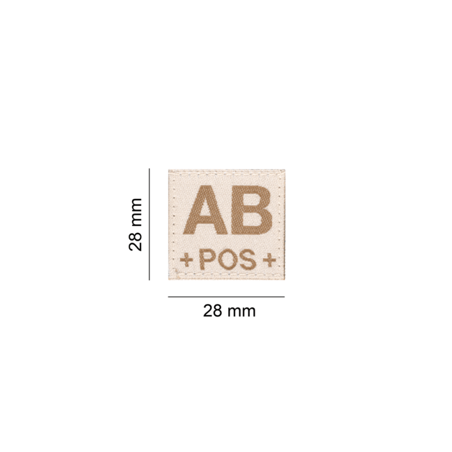 AB Pos Bloedgroep Patch Woestijn - Clawgear