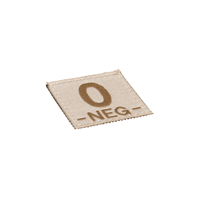 0 Neg Bloedgroep Patch Woestijn - Clawgear