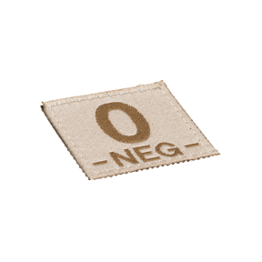 0 Neg Bloedgroep Patch Woestijn - Clawgear