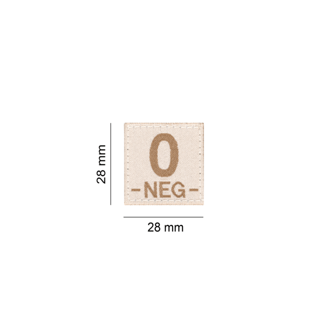 0 Neg Bloodgroup Patch Desert - Clawgear