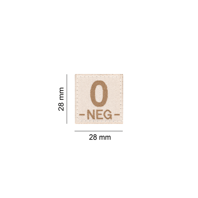 0 Neg Bloodgroup Patch Desert - Clawgear