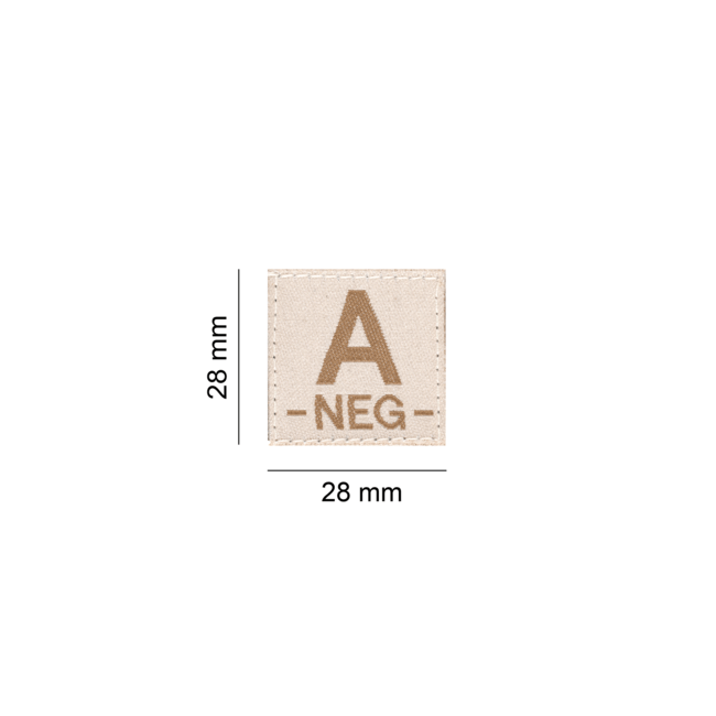 A Neg Bloedgroep Patch Woestijn - Clawgear