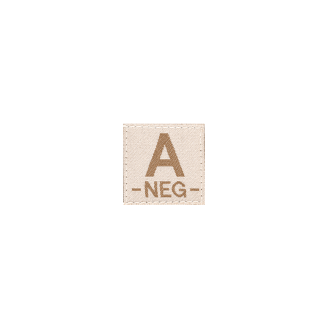 A Neg Bloedgroep Patch Woestijn - Clawgear