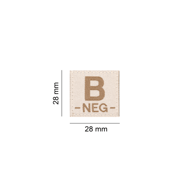 B Neg Bloodgroup Patch Desert - Clawgear