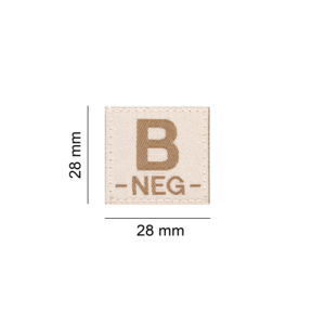 B Neg Bloodgroup Patch Desert - Clawgear