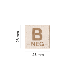 B Neg Bloodgroup Patch Desert - Clawgear