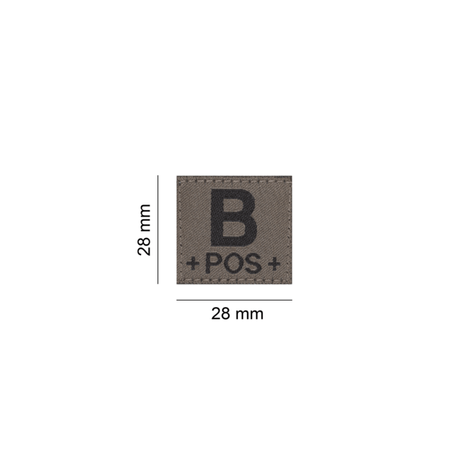 B Pos Bloodgroup Patch- Clawgear