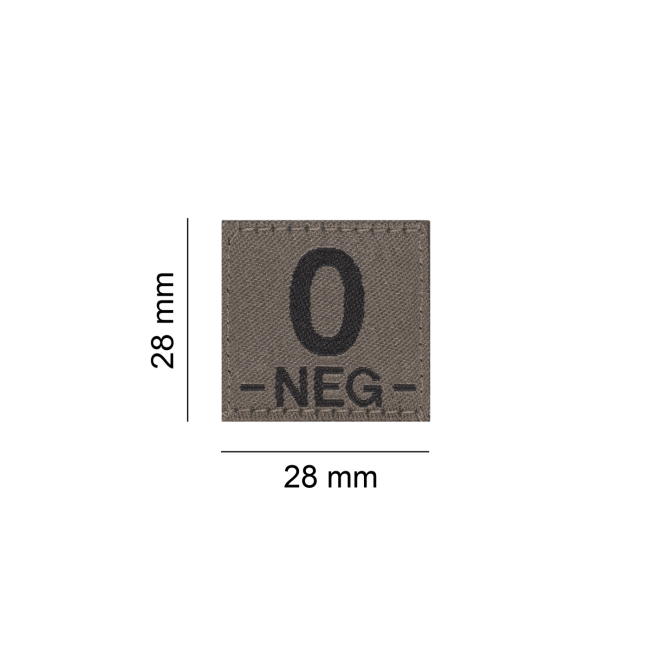 0 Neg Bloedgroep Patch- Clawgear