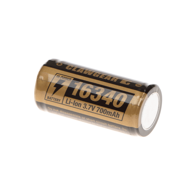 16340 Battery 3.7V 700mAh Black - Clawgear