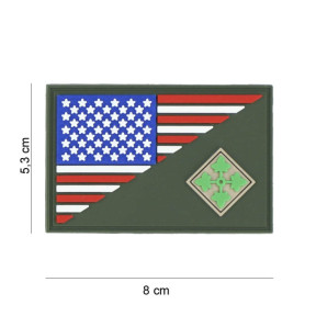 Patch 3D PVC półflaga 4th Infantry - 101 Inc