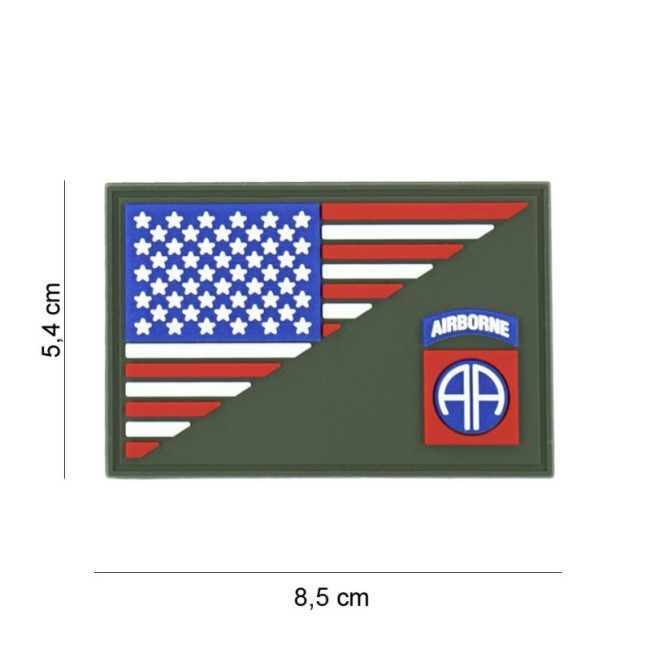 Patch 3D PVC Halve vlag 82nd Airborne - 101 Inc