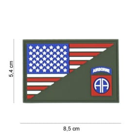 Patch 3D PVC Demi-drapeau 82nd Airborne - 101 Inc
