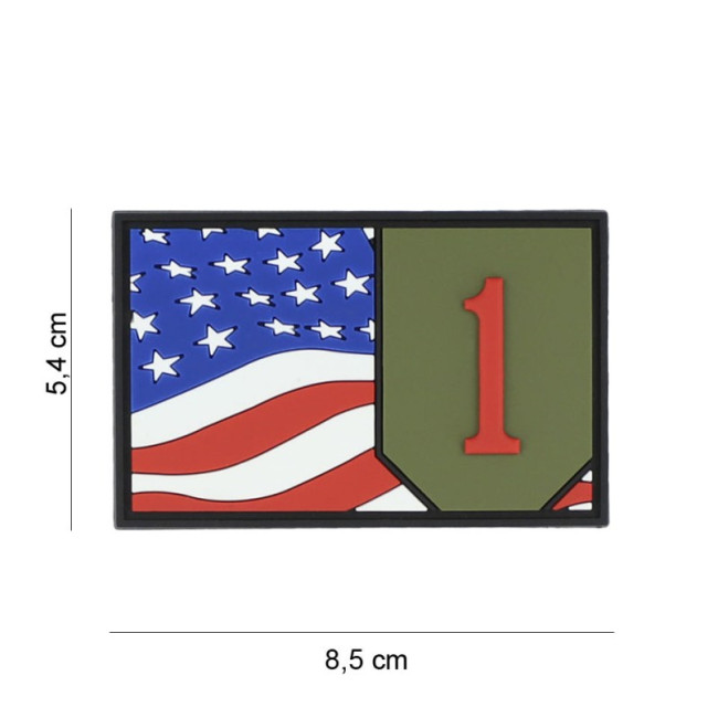 3D PVC Patch 1st Infantry Flagge - 101 Inc