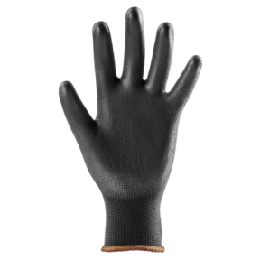 Gants EUROLITE 13P110 polyester noir end. PU noir- COVERGUARD