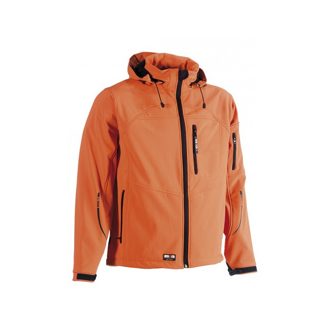 Veste Softshell orange à capuche - HEROCK