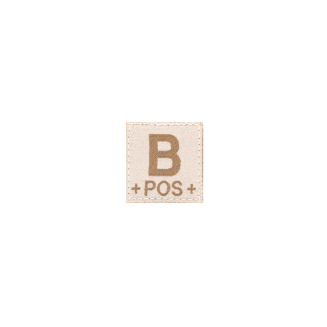 B Pos Bloodgroup Patch Desert - Clawgear