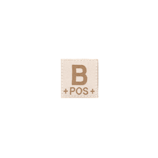 B Pos Bloodgroup Patch Desert - Clawgear