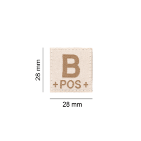 B Pos Bloodgroup Patch Desert - Clawgear
