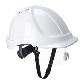 Kask Endurance z przyłbicą biały - Portwest