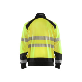 Sweat col camionneur haute-visibilité Jaune fluo/Noir - Blaklader