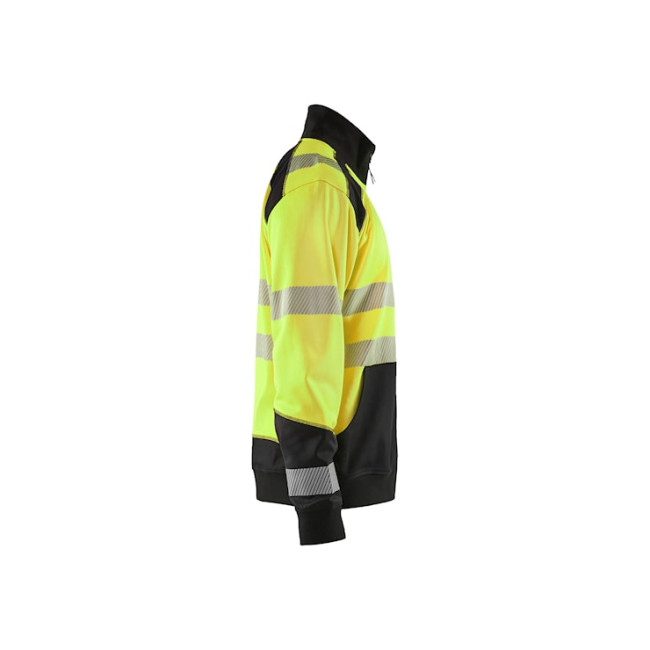Warnschutz-Trucker-Sweatshirt Gelb fluoreszierend/Schwarz - Blaklader