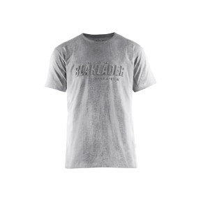T-shirt nadruk 3D Szary melanż - Blaklader