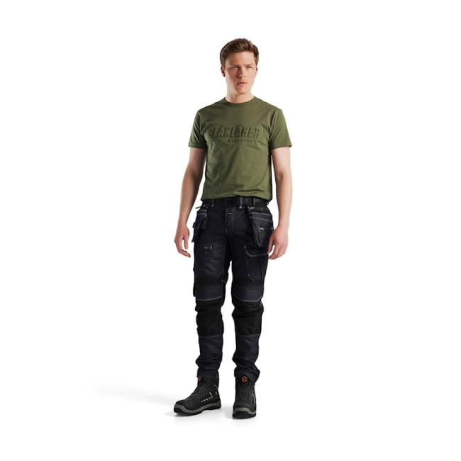 T-shirt imprimé 3D Vert Automne - Blaklader