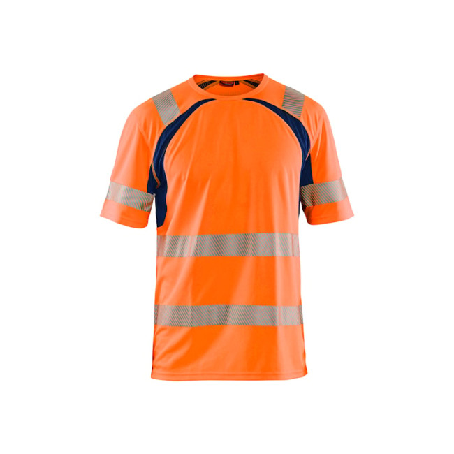 T-shirt anti-UV haute-visibilité Orange fluo/Marine - Blaklader