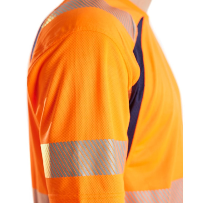 T-shirt anti-UV haute-visibilité Orange fluo/Marine - Blaklader